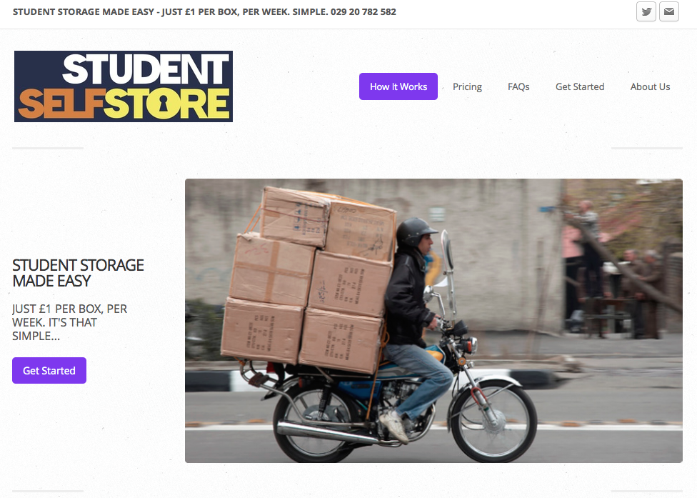 Student Storage Cardiff Website